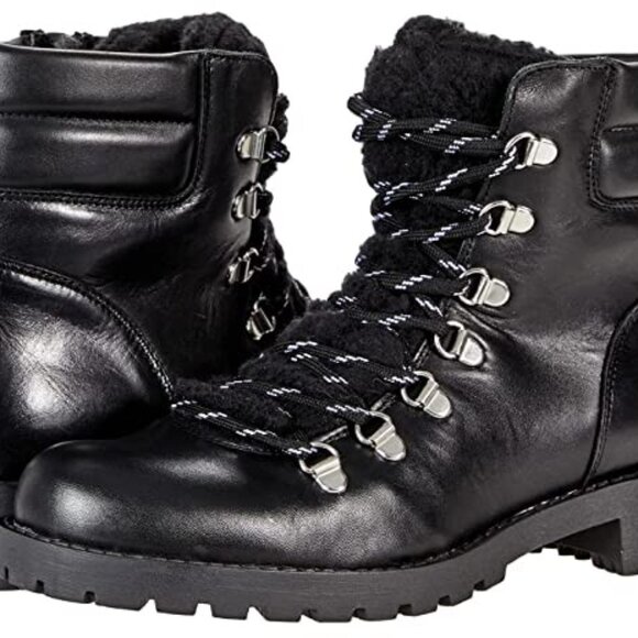 NEW ERIC MICHAEL Made In Portugal Waterproof Franki Leather Lace Up Booties 663m - Picture 2 of 8